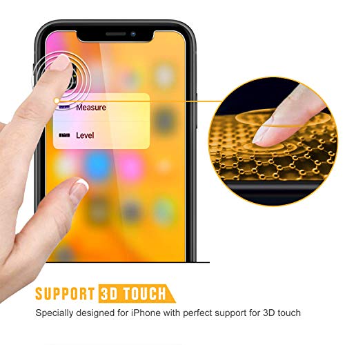 [3-Pack] Cristal Templado iPhone 11 Pro Max/XS Max, Protector Pantalla iPhone 11 Pro Max/XS Max Vidrio Templado con [2.5d Borde Redondo] [9H Dureza] [Alta Definicion] para iPhone 11 Pro Max/XS Max