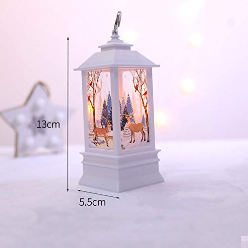 3PC Adornos Navidad Originales Rusticos con Luz LED Velas Decoracion para Mesa Casa