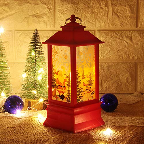 3PC Adornos Navidad Originales Rusticos con Luz LED Velas Decoracion para Mesa Casa