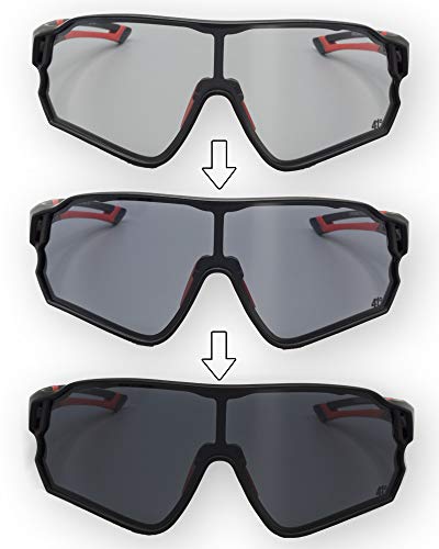 41degrees. Gafas de Sol Fotocromáticas con 2 Lentes Intercambiables. 2 en 1 Gafas de Ciclismo Polarizadas UV400 para Running, Esquí. Máscara Unisex Modelo Tramuntana