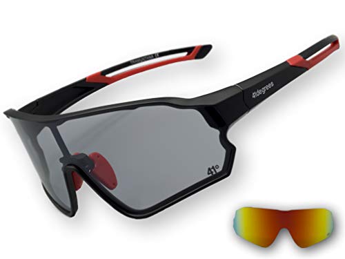 41degrees. Gafas de Sol Fotocromáticas con 2 Lentes Intercambiables. 2 en 1 Gafas de Ciclismo Polarizadas UV400 para Running, Esquí. Máscara Unisex Modelo Tramuntana