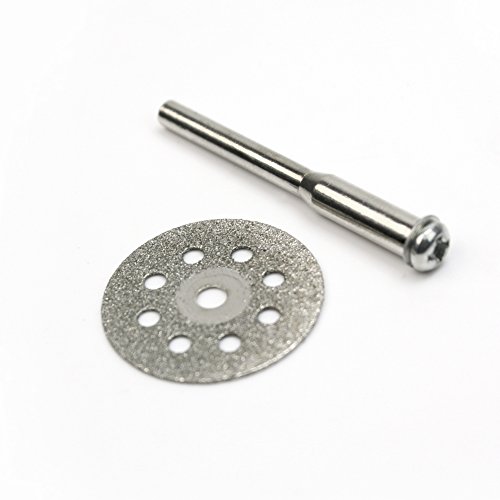 5 X Práctico Mini 22mm Discos Corte Diamante Rotatorio + 1 Mandril para Dremel