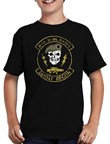 5th Recon Ghost Egoshooter - Camiseta para niño negro 152/164 cm