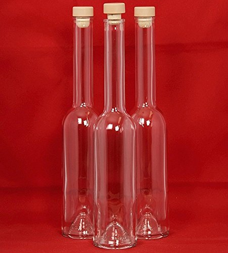 6-24 botellas de cristal vacías 100ml /200ml / 350ml / 500ml Opera, con mango de madera slkfactory