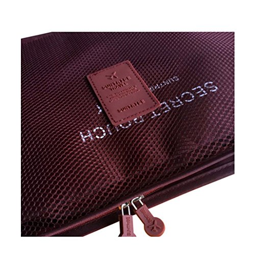 7 Set de Organizador de Equipaje, Impermeable Organizador de Maleta Bolsa para Ropa Sucia de Viaje, Material Nylon（Wine Red）