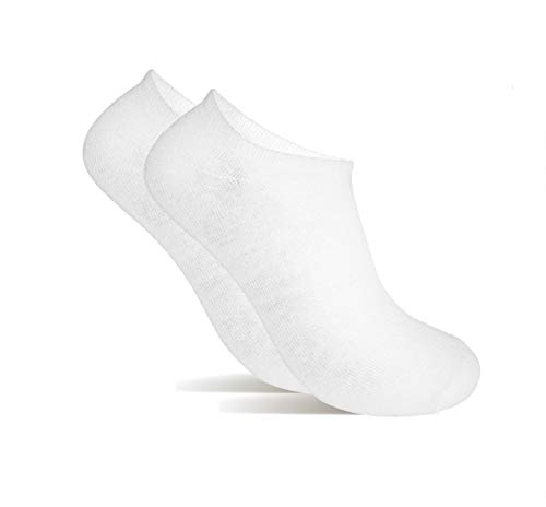 9 Pares Calcetines cortos Mujer hombre, calcetines tobillero (Blanco, (35-39)