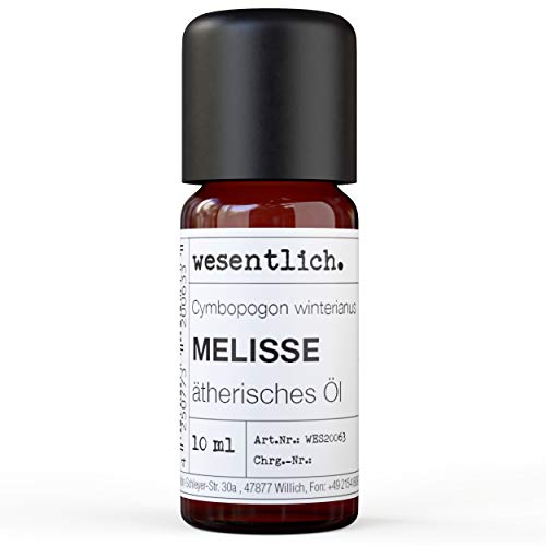 Aceite de melisa, aceite esencial puro. - 100% natural de la botella de cristal (10 ml).