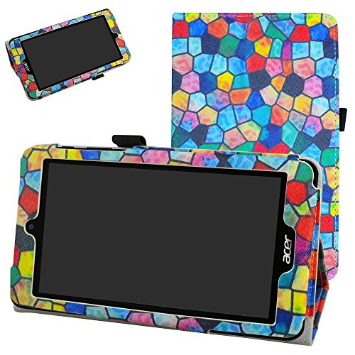 Acer Iconia One 7 B1-780 Funda,Mama Mouth Slim PU Cuero Con Soporte Funda Caso Case para 7" Acer Iconia One 7 B1-780 Android Tablet,Stained Glass