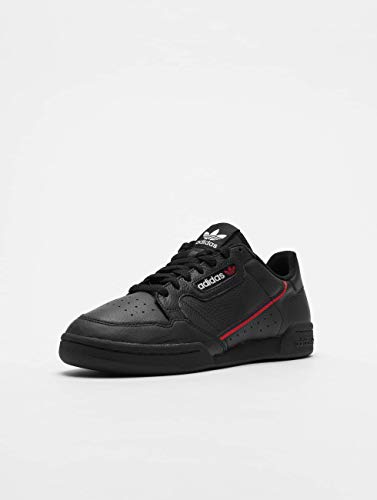 Adidas Continental 80, Zapatillas de Gimnasia para Hombre, Negro (Core Black/Scarlet/Collegiate Navy), 42 2/3 EU