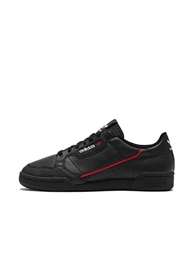 Adidas Continental 80, Zapatillas de Gimnasia para Hombre, Negro (Core Black/Scarlet/Collegiate Navy), 42 2/3 EU