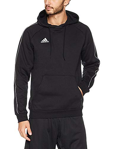 adidas CORE18 Hoody Sudadera con Capucha, Hombre, Negro (Negro/Blanco), XL