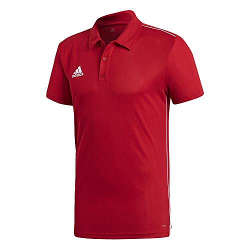 Adidas CORE18 POLO Polo shirt, Hombre, Power Red/ White, L