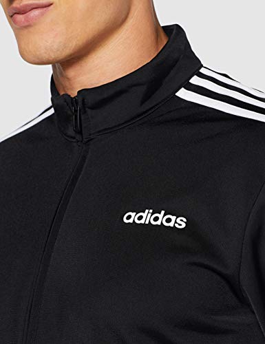 adidas E 3S TT TRIC Caqueta con Cremallera, Hombre, Negro (Black/White), S