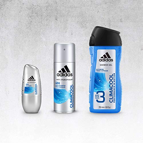 Adidas - Gel de ducha 3 en 1 Climacool, 250 ml, 1 unidad