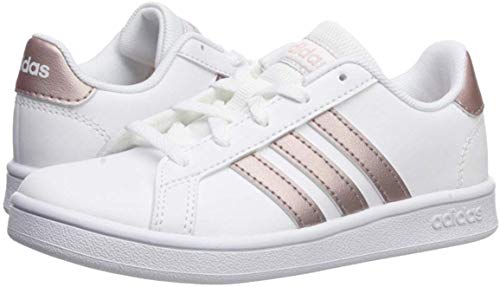 adidas Grand Court K, Zapatillas de Tenis Unisex Niños, Multicolor Ftwwht Coppmt Glopnk 000, 38 EU