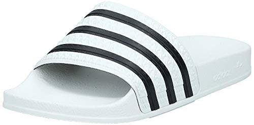 adidas Originals Adilette, Zapatos de Playa y Piscina Unisex Adulto, Blanco (White/Black/White), 46 EU