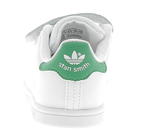 adidas Stan Smith CF I, Zapatillas Unisex bebé, Blanco (Footwear White/Footwear White/Green 0), 24 EU