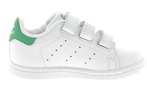 adidas Stan Smith CF I, Zapatillas Unisex bebé, Blanco (Footwear White/Footwear White/Green 0), 24 EU