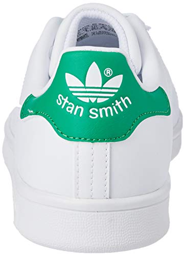 adidas Stan Smith J Zapatillas Unisex Niños, Blanco (Footwear White/Footwear White/Green 0), 36 2/3 EU