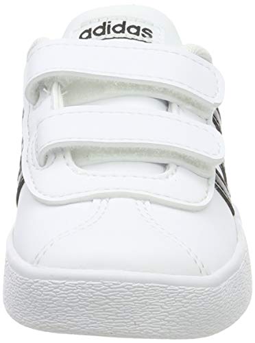 Adidas VL Court 2.0 CMF I, Zapatillas de Gimnasia Unisex bebé, Blanco (FTWR White/Core Black/FTWR White FTWR White/Core Black/FTWR White), 24 EU