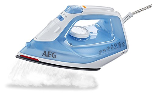 AEG DB1730 Plancha Gran Precisión, Golpe 80g, Vapor Continuo de 0 a 30g/min, Depósito de 250ml, Suela Cerámica, Especial Prendas Delicadas, Sistema Antical, 2.3 W, plástico, Azul