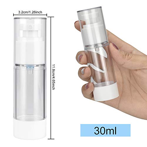 AFASOES 5 Pcs 30ml Botella de Viaje Botes Vacios para Viaje Botellas de Loción Botes Champu Viaje Envases Plasticos para Viaje Botes Avion Botes Rellenables Viaje para Loción Champús Liquidos