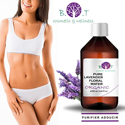 Agua Floral Puro Ecológico Hidrolato de Lavanda ORGÁNICO Piel Sensible/Piel Madura 500 ml