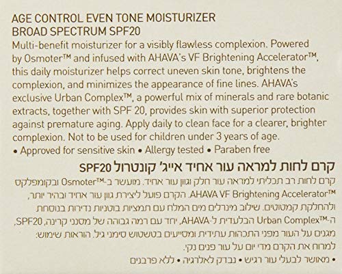 AHAVA Time To Smooth Humectante Antiedad Y Anti Manchas (SPF 20) - 50 ml.