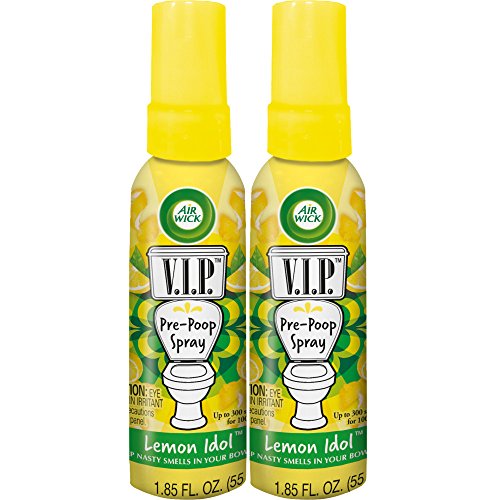 Air Wick VIP Pre-Poop Spray, ídolo de limón, 2 x 1,85 oz