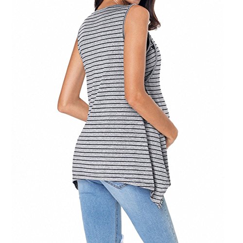 ALIKEEY La Mujer Embarazada Stripe Ropa De Maternidad Lactancia Amamantar Vest Top Blusa Bolso Maternidad Hospital Polipiel Embarazada