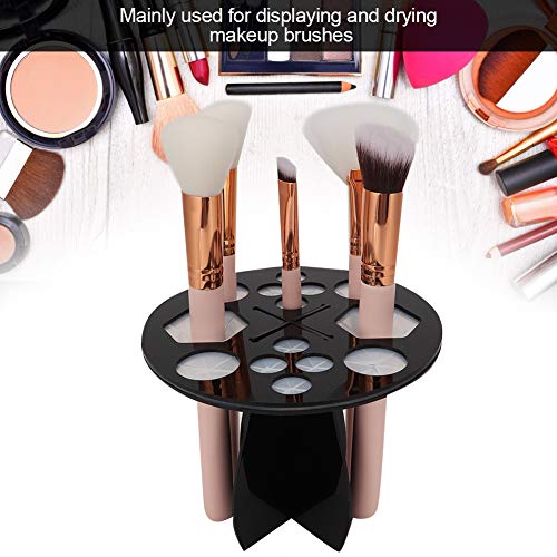 Alinory Cosmetic Brush Holder, 14 Hole Cosmetic Brush Drying Rack Dryer Makeup Brush Display Holder Organizador