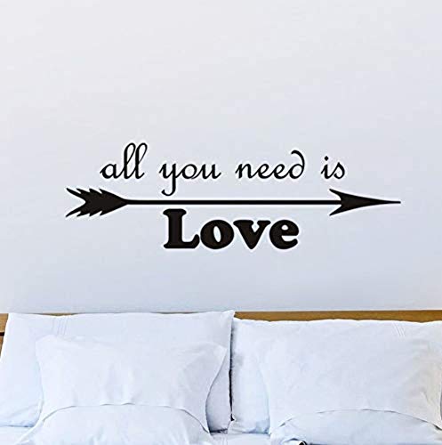 All You Need Is Love Vinilo Tatuajes De Pared Diy Art Mural Decoración Para El Hogar Dormitorio Pegatinas De Pared Extraíbles 66X24Cm