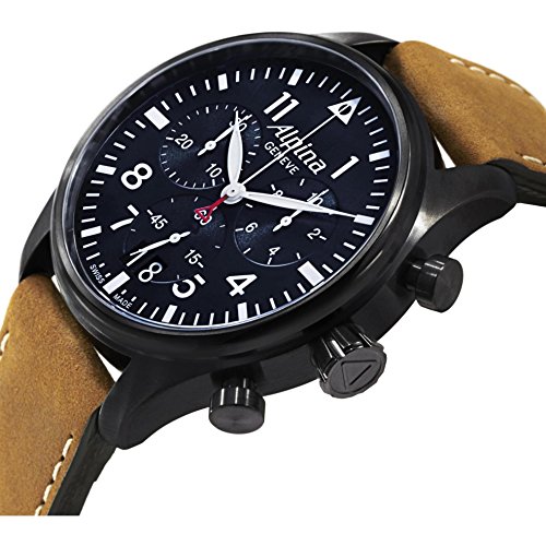 Alpina Reloj Cronógrafo para Hombre de Cuarzo con Correa en Cuero AL-372N4FBS6