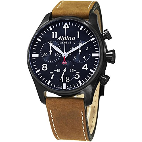 Alpina Reloj Cronógrafo para Hombre de Cuarzo con Correa en Cuero AL-372N4FBS6