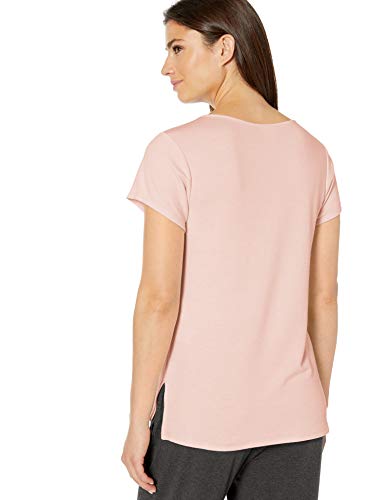 Amazon Essentials Lightweight Lounge Terry Short-Sleeve Relaxed-Fit T-Shirt Night-Shirts, Rosado Blush, US S (EU S - M)