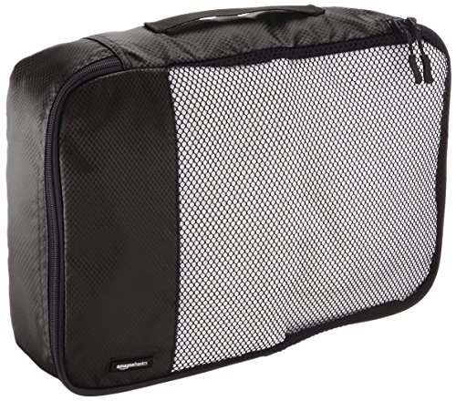 AmazonBasics - Bolsas de equipaje medianas (4 unidades), Negro