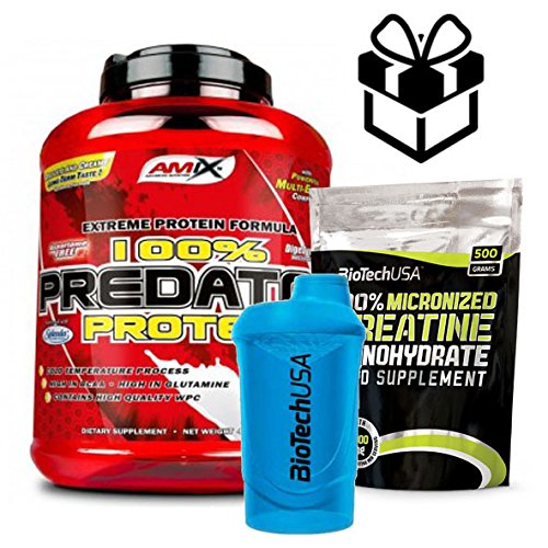 AMIX Predator Protein - 2 Kg Fresa + Creatine + Mezclador