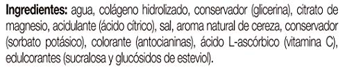 Ana Maria Lajusticia - Colágeno con magnesio y vitamina c – 1 litro (sabor cereza) articulaciones fuertes y piel tersa. Regenerador de tejidos con colágeno hidrolizado. Envase para 30 días.