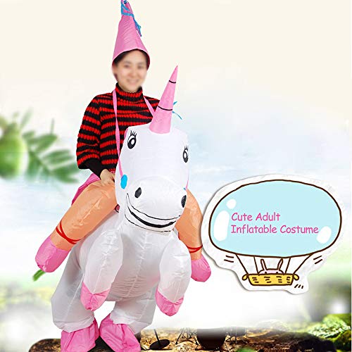 Anself - Disfraces Inflable De Unicornio Traje De Cosplay Fiesta,para Adulto 1.6m-1.8m