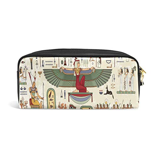 Antiguo Egipto Egipcio Lindo para Estudiante Chica Niño Niños Maquillaje cosmético Bolsa Estuche de lápices Bolígrafo Bolso estacionario Cremallera Bolsa Monedero