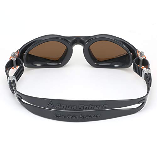 Aqua Sphere Kayenne Gafas de natación, Unisex Adulto, Lente Gris y Naranja/marrón polarizado, Talla única