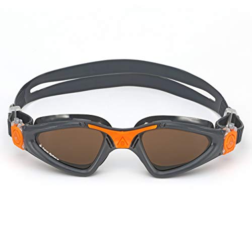 Aqua Sphere Kayenne Gafas de natación, Unisex Adulto, Lente Gris y Naranja/marrón polarizado, Talla única