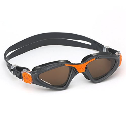 Aqua Sphere Kayenne Gafas de natación, Unisex Adulto, Lente Gris y Naranja/marrón polarizado, Talla única