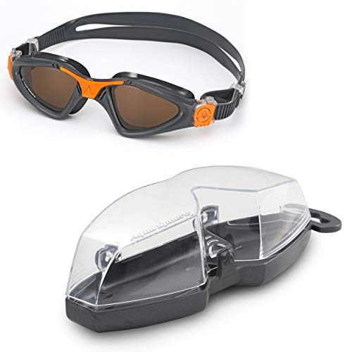 Aqua Sphere Kayenne Gafas de natación, Unisex Adulto, Lente Gris y Naranja/marrón polarizado, Talla única