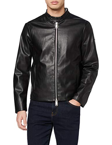 Armani Exchange Eco-Leather Blouson Chaqueta bomber, Negro (Black 1200), Medium para Hombre