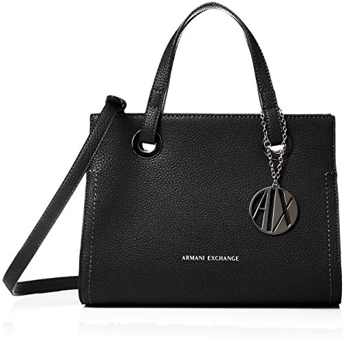 Armani Exchange - Small Shopping Bag, Bolsos totes Mujer, Negro (Black), 20x13x26 cm (B x H T)