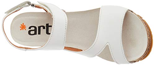 Art Güell, Sandalias con Punta Abierta para Mujer, Multicolor (White/Arena White/Arena), 38 EU