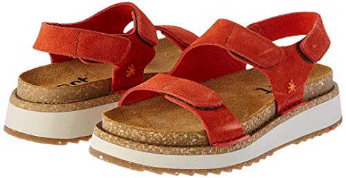 Art Vancouver, Zapatos de tacón con Punta Abierta para Mujer, Rojo (Coral Coral), 38 EU