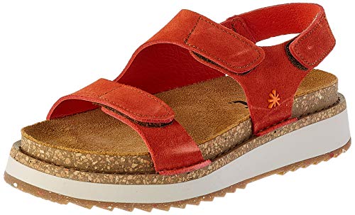 Art Vancouver, Zapatos de tacón con Punta Abierta para Mujer, Rojo (Coral Coral), 38 EU