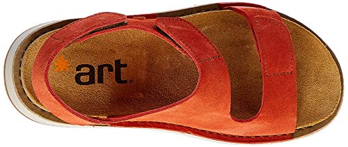 Art Vancouver, Zapatos de tacón con Punta Abierta para Mujer, Rojo (Coral Coral), 38 EU